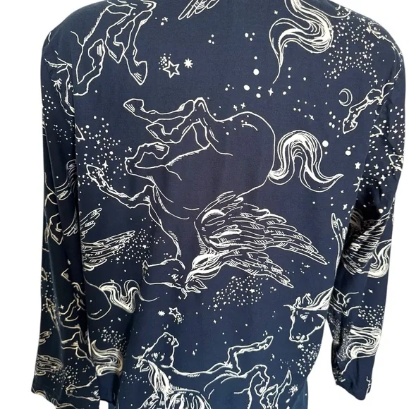 Victoria's Secret Blue and White Floral Pajama Set - Picture 7 of 7